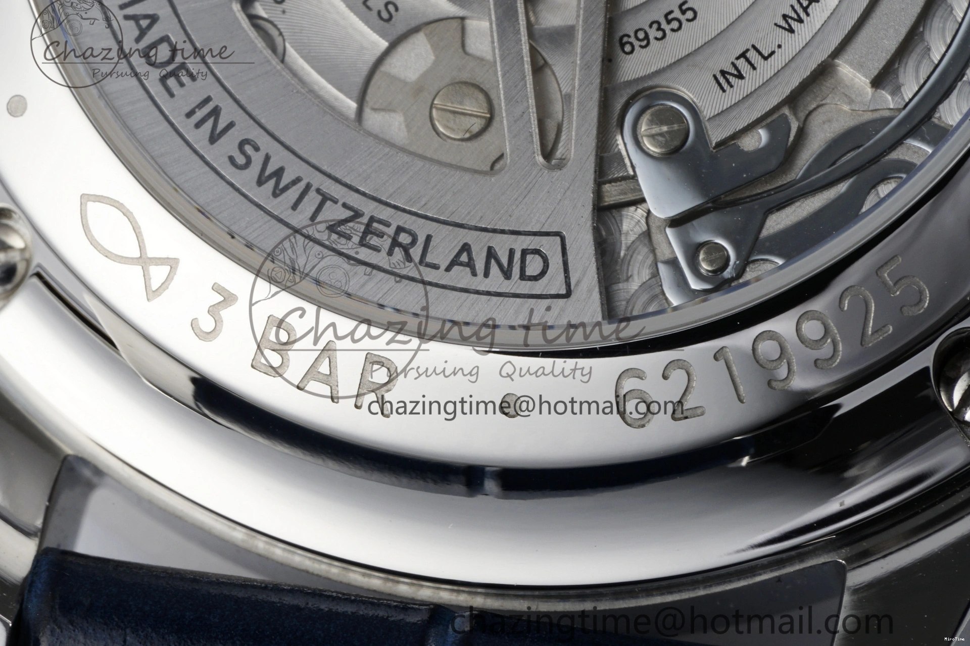 MIROTIME 0205 Portuguese Chrono IW371620 APSF 1:1 Best Edition White Blue Dial on Blue Leather Strap A MultiPurpose 7039